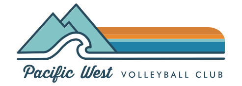 Pac West volleyball club logo